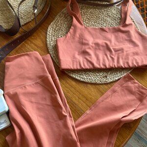 Girlfriend Collective Compressive High Rise Legging and Tommy Bra